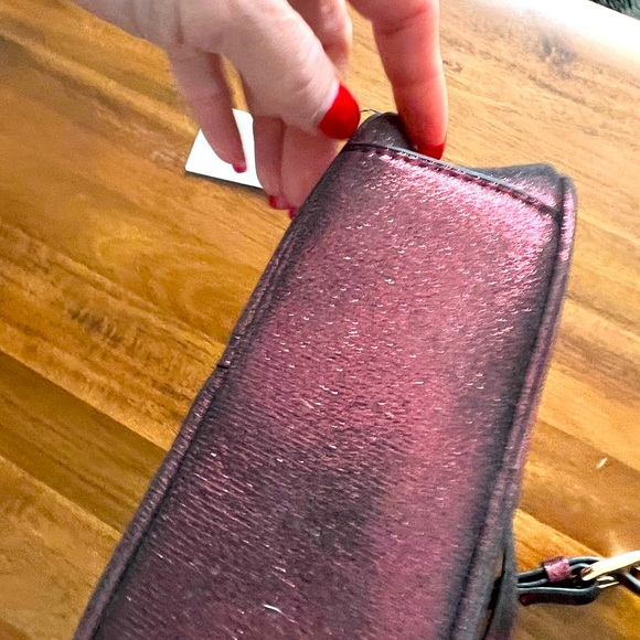 Dune London Purple Shimmer Crossbody Purse - Picture 3 of 5